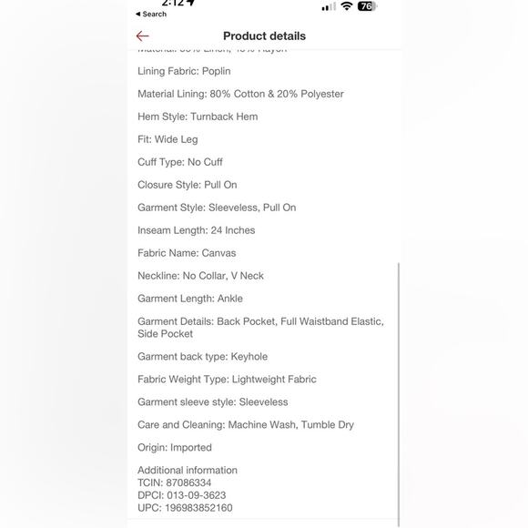 Universal thread sleeveless back cut out jumpsuit size XL NWT - Picture 4 of 4